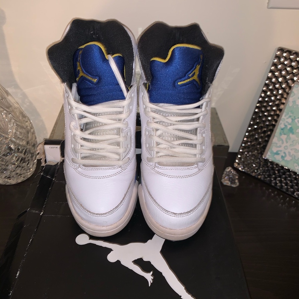 Air Jordan 5 Retro White-Varsity Blue-Black Laney